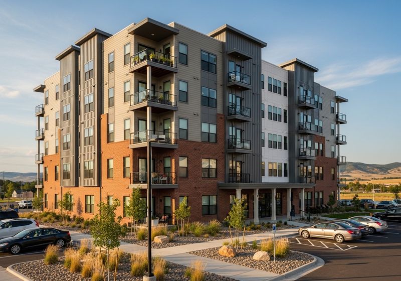 Modern multifamily apartment building in Northern Colorado