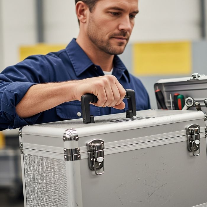 a professional carrying a toolbox