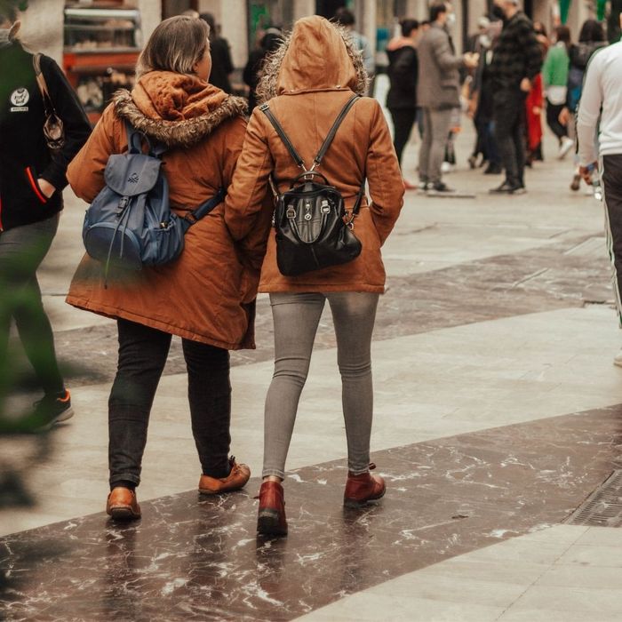 people walking outside