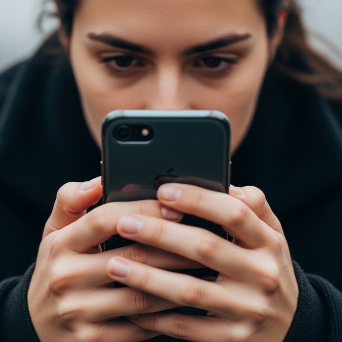 Close-up of a person using their phone