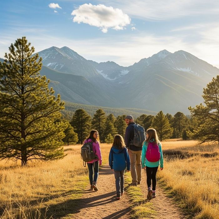 family hiking