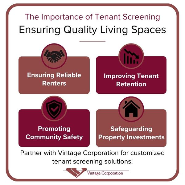 Infographic that lists the importance of tenant screening