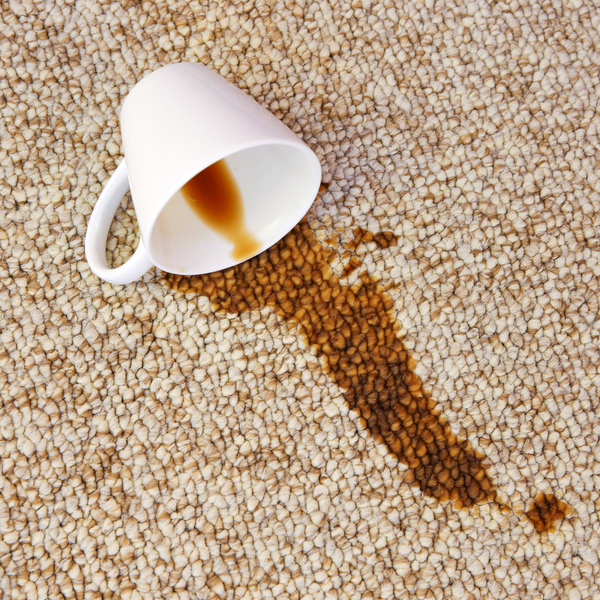 spilled cup of coffee.