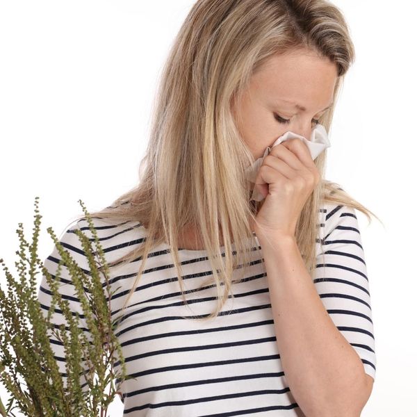 Woman with allergies