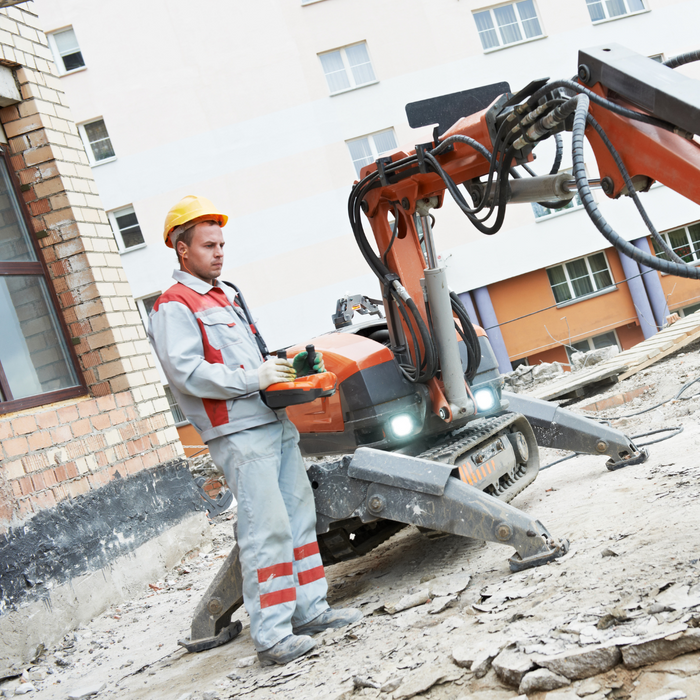 demolition expert working on project