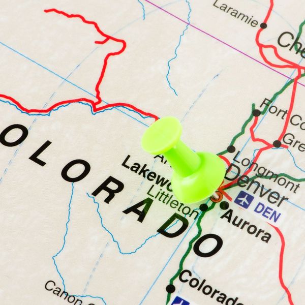 Denver pinned on map