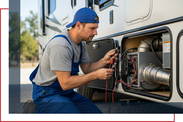 finishing a RV furnace installation