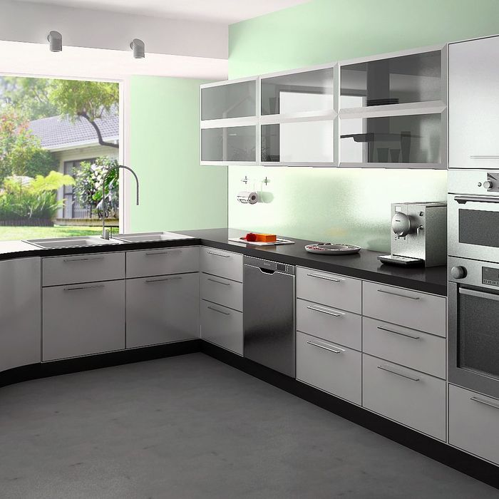 L-shaped kitchen