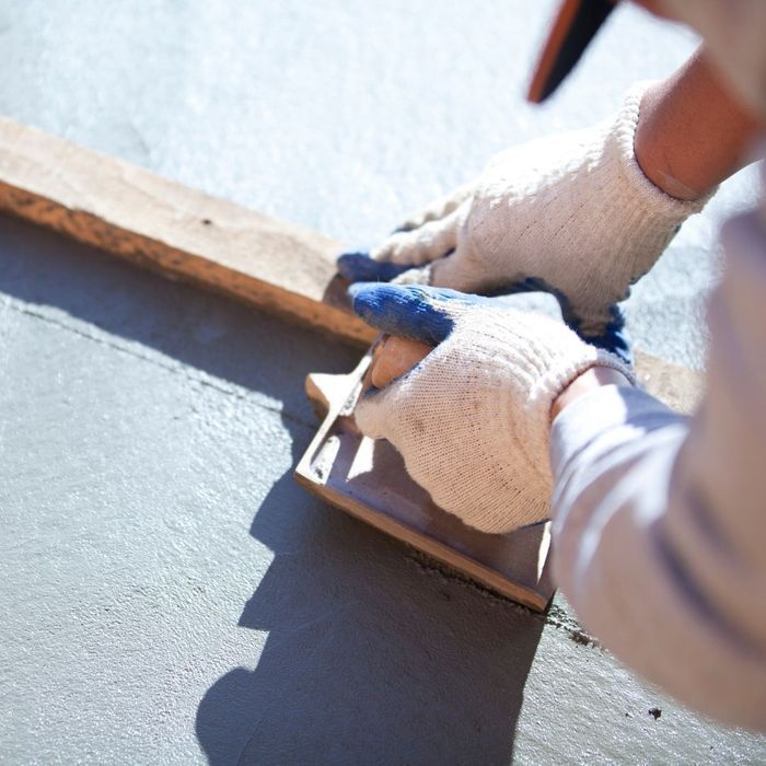 smoothing out concrete