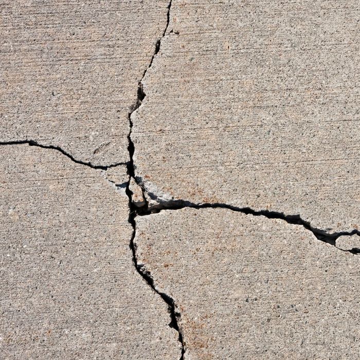 cracked driveway