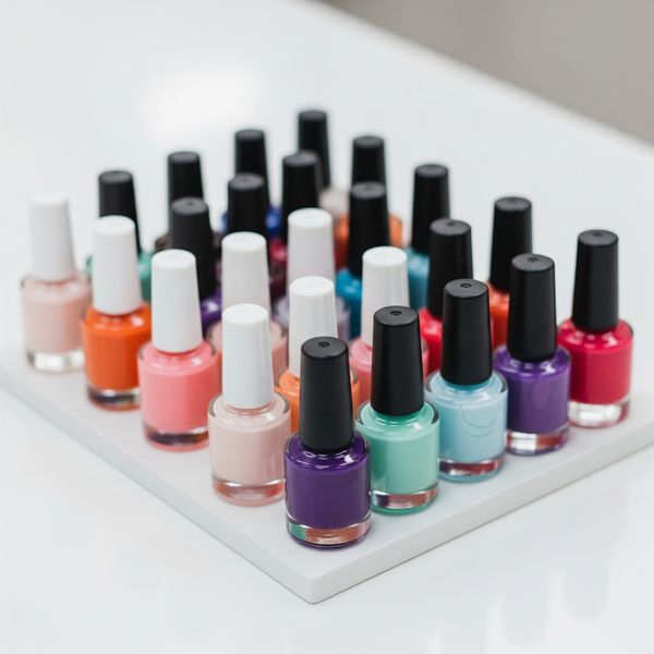 Assortment of colorful regular nail polish bottles The Best Acrylic Manicure in Aurora CO3.jpeg