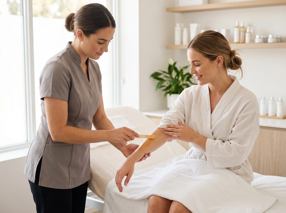 Spa Professional Waxing Client's Arm