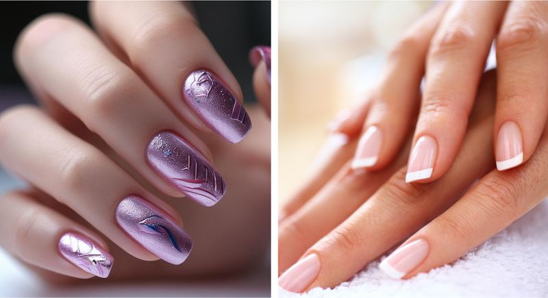 gel and acrylic nails