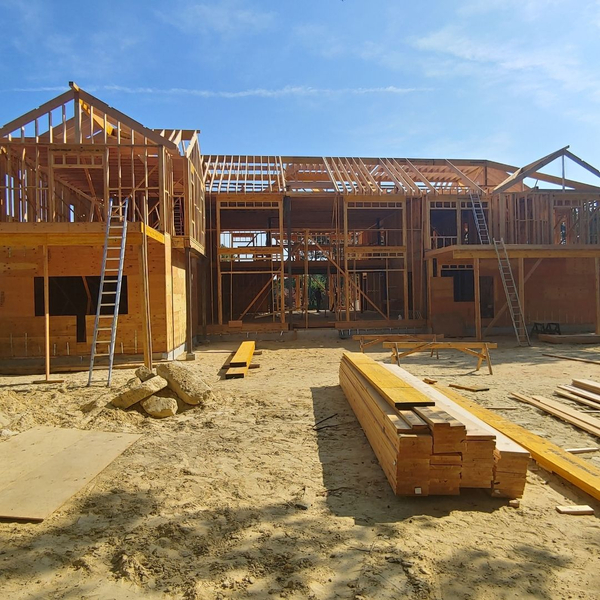 Image of a home in the middle of a build