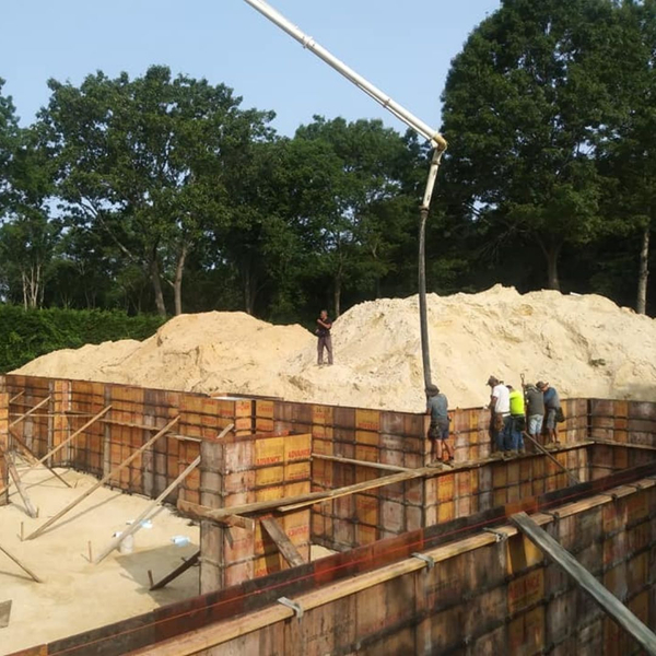Image of a house foundation being built