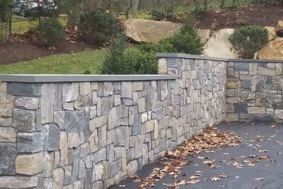 stone retaining wall