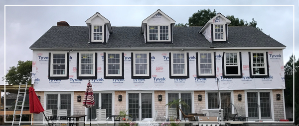 large custom home with tyvek 