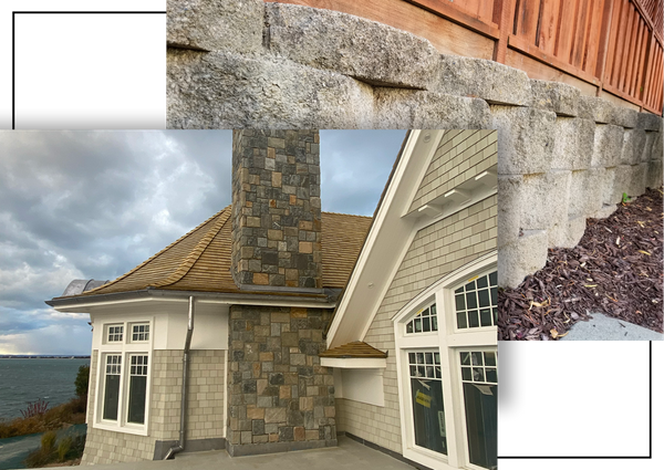 retaining wall and structural chimney 
