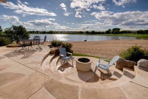 patio near lake