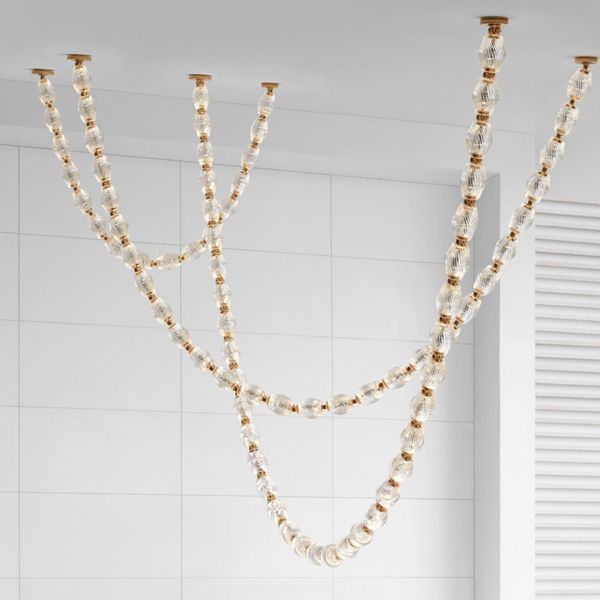 string chain chandelier