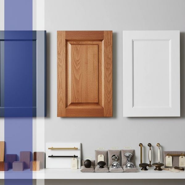 A lineup of kitchen cabinet doors in different styles