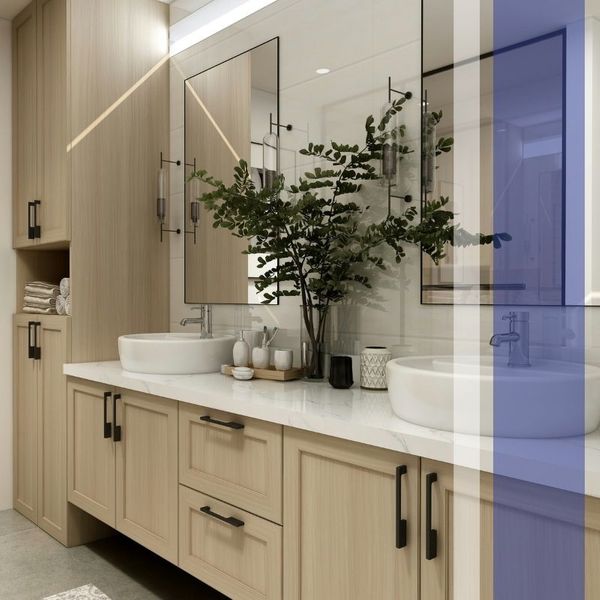 bathroom cabinets and sinks