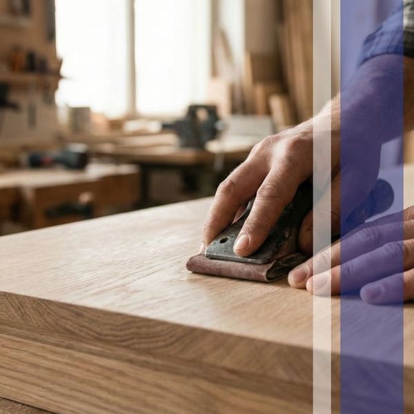 Sanding Custom Cabinet