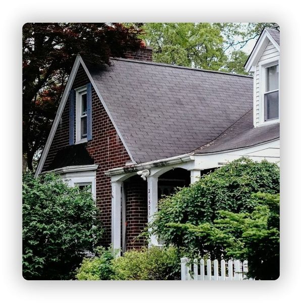 Grey asphalt residential roof