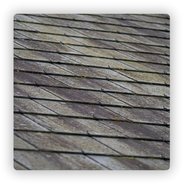 Faded residential roof
