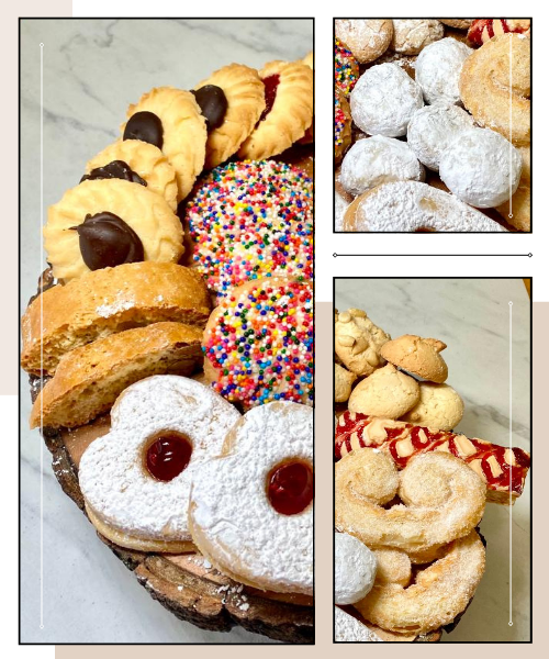 Platter of cookies.