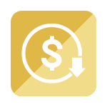 reduced maintenance cost icon