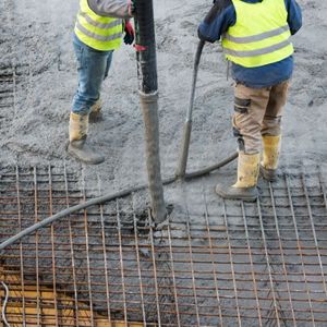 Concrete being poured