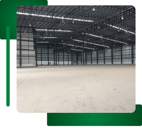 Large commercial lighted building