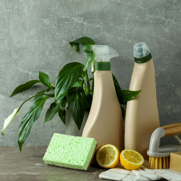 Green cleaning supplies. 