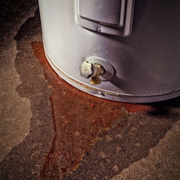 rust around the base of the water heater