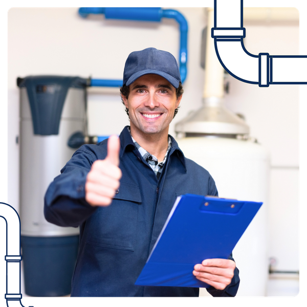 friendly plumber giving the thumbs up