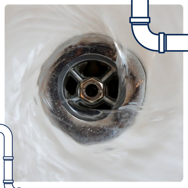 water going down the drain 