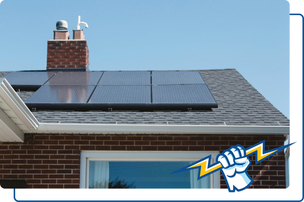 solar panels on a home roof