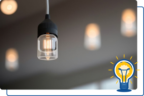 light fixtures hanging from a ceiling