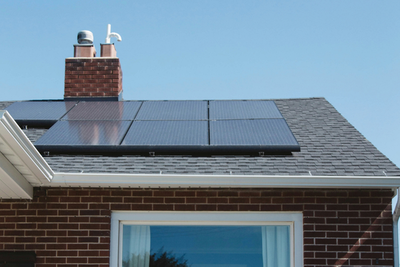 solar panels on a home roof