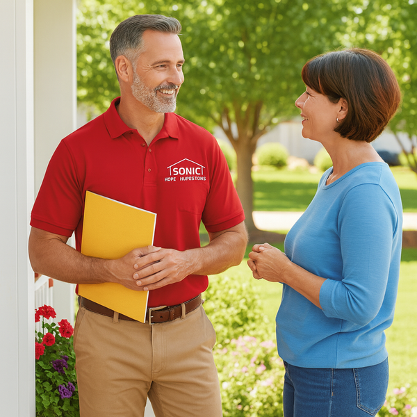 Home Inspector explaining to client