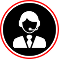 Customer service icon with a person wearing a headset, symbolizing support. Customer service icon with a person wearing a headset, symbolizing support.