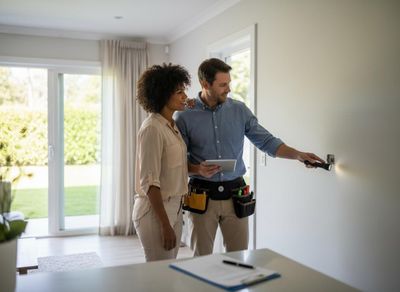 Home Inspection Service with Technician and Homeowner