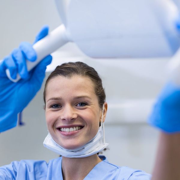 dental hygienist smiling