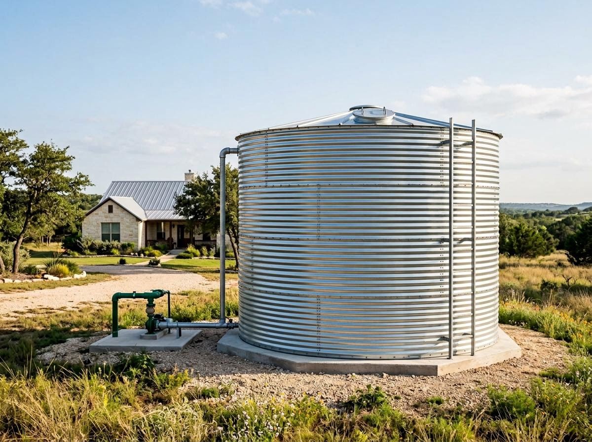 corrugated steel water tank