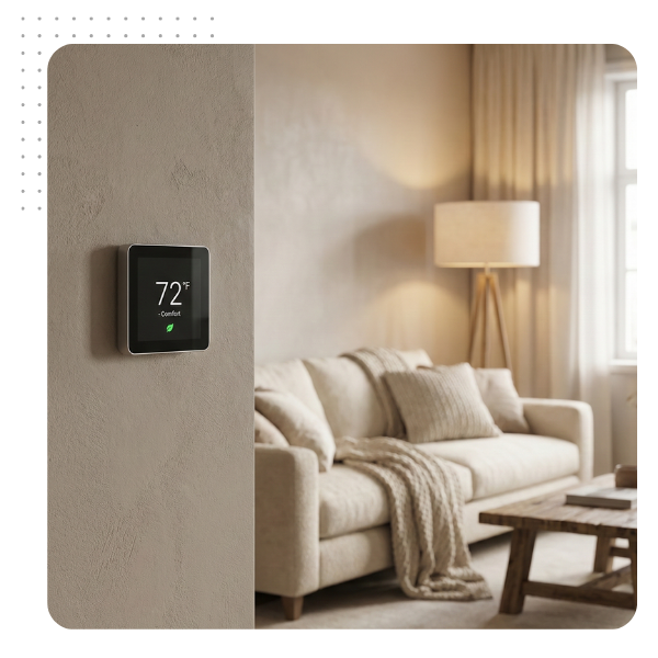 cozy, well-insulated living room