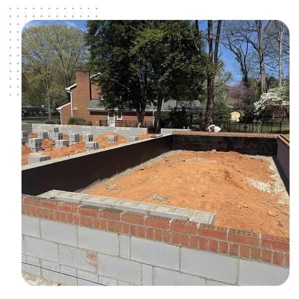 foundation during construction foundation during construction