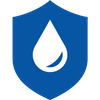 icon of shield with water droplet within icon of shield with water droplet within