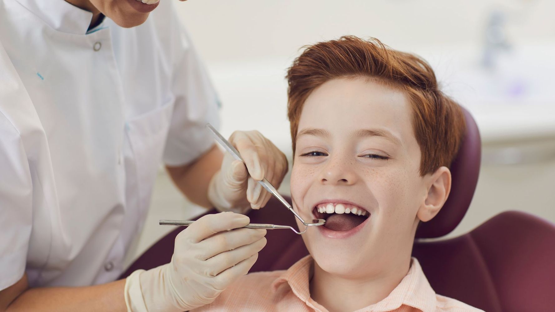 boy at dentist