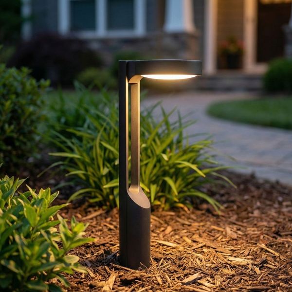 close up of landscaping light 